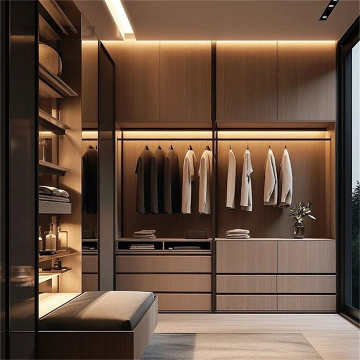 Modern Wooden Open Wardrobe Clothes Rack
