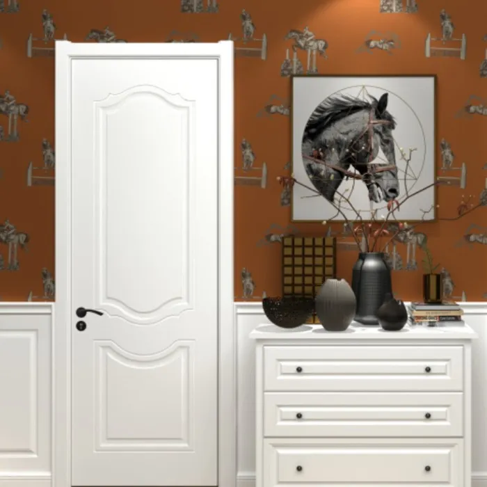 Modern White Bedroom Door Swing